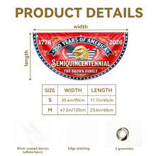 Load image into Gallery viewer, Personalized Non-Pleated Fan Flag Custom Family Name Eagle 250th Anniversary
