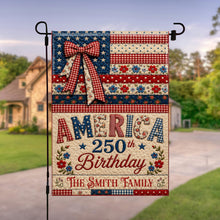 Load image into Gallery viewer, Personalized Double-Sided Garden Flag Custom Family Name 4th of July Gift
