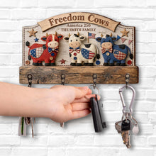 Load image into Gallery viewer, Personalized Farmhouse Key Holder Custom Family Name Gift
