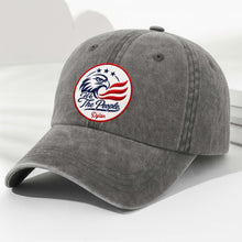 Load image into Gallery viewer, Personalized Washed Denim Cap Custom Name American Eagle Gift
