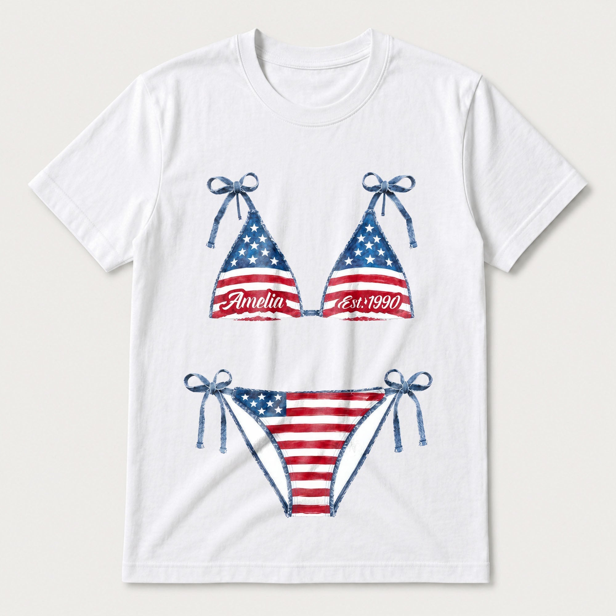 Personalized American Flag T-Shirt Custom Design Gift