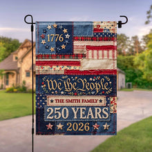 Load image into Gallery viewer, Personalized Double-Sided Garden Flag Custom Family Name 4th of July Gift
