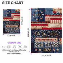 Load image into Gallery viewer, Personalized Double-Sided Garden Flag Custom Family Name 4th of July Gift

