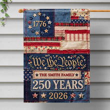 Load image into Gallery viewer, Personalized Double-Sided Garden Flag Custom Family Name 4th of July Gift
