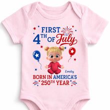 Load image into Gallery viewer, Personalized Baby Onesie Custom Name Independence Day Gift
