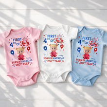 Load image into Gallery viewer, Personalized Baby Onesie Custom Name Independence Day Gift
