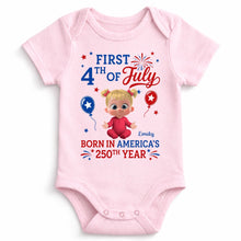 Load image into Gallery viewer, Personalized Baby Onesie Custom Name Independence Day Gift
