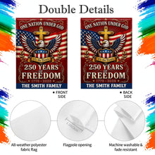 Load image into Gallery viewer, Personalized Double-Sided Garden Flag Custom Family Name 4th of July Gift
