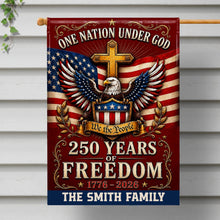 Load image into Gallery viewer, Personalized Double-Sided Garden Flag Custom Family Name 4th of July Gift
