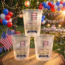 Load image into Gallery viewer, Personalized Frosted Cups Custom Name Gift for 4th of July
