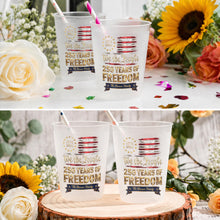 Load image into Gallery viewer, Personalized Frosted Cups Custom Name Gift for 4th of July
