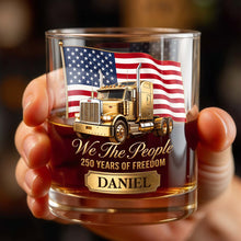 Load image into Gallery viewer, Personalized Custom Whiskey Glass 4th of July Gift for Dad
