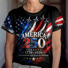 Load image into Gallery viewer, Personalized Independence Day T-Shirt Custom Name 250th Anniversary Gift
