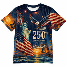 Load image into Gallery viewer, Personalized 250th Anniversary Eagle Shirt Custom Name Gift
