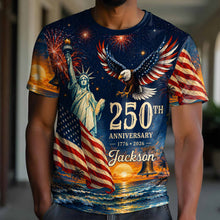 Load image into Gallery viewer, Personalized 250th Anniversary Eagle Shirt Custom Name Gift
