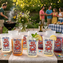 Load image into Gallery viewer, Personalized Frosted Cups Custom Family Name 4th of July Party
