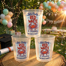 Load image into Gallery viewer, Personalized Frosted Cups Custom Family Name 4th of July Party

