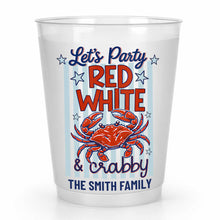Load image into Gallery viewer, Personalized Frosted Cups Custom Family Name 4th of July Party
