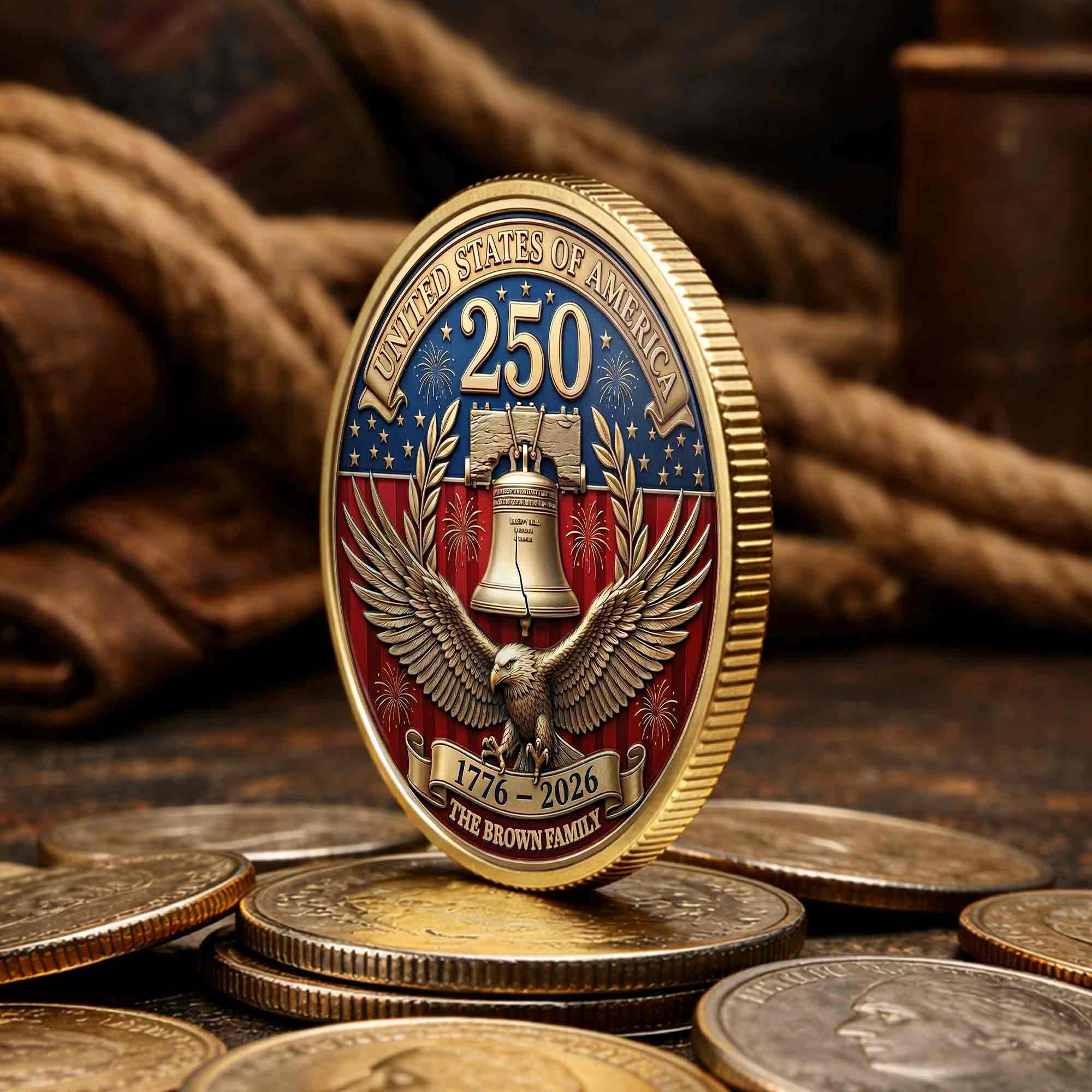 Personalized Commemorative Coin Custom Family Gift for Dad