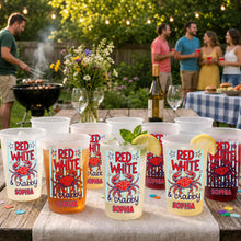 Load image into Gallery viewer, Personalized Frosted Cups Patriotic Crab Independence Day Gift
