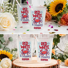 Load image into Gallery viewer, Personalized Frosted Cups Patriotic Crab Independence Day Gift

