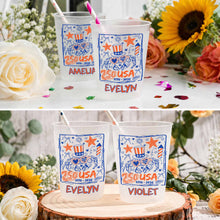 Load image into Gallery viewer, Personalized Frosted Cups Custom Name 4th of July Gift Idea
