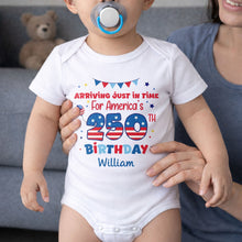 Load image into Gallery viewer, Personalized Baby Onesie Custom Name 4th of July Gift Idea
