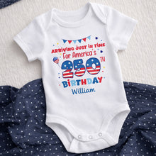 Load image into Gallery viewer, Personalized Baby Onesie Custom Name 4th of July Gift Idea
