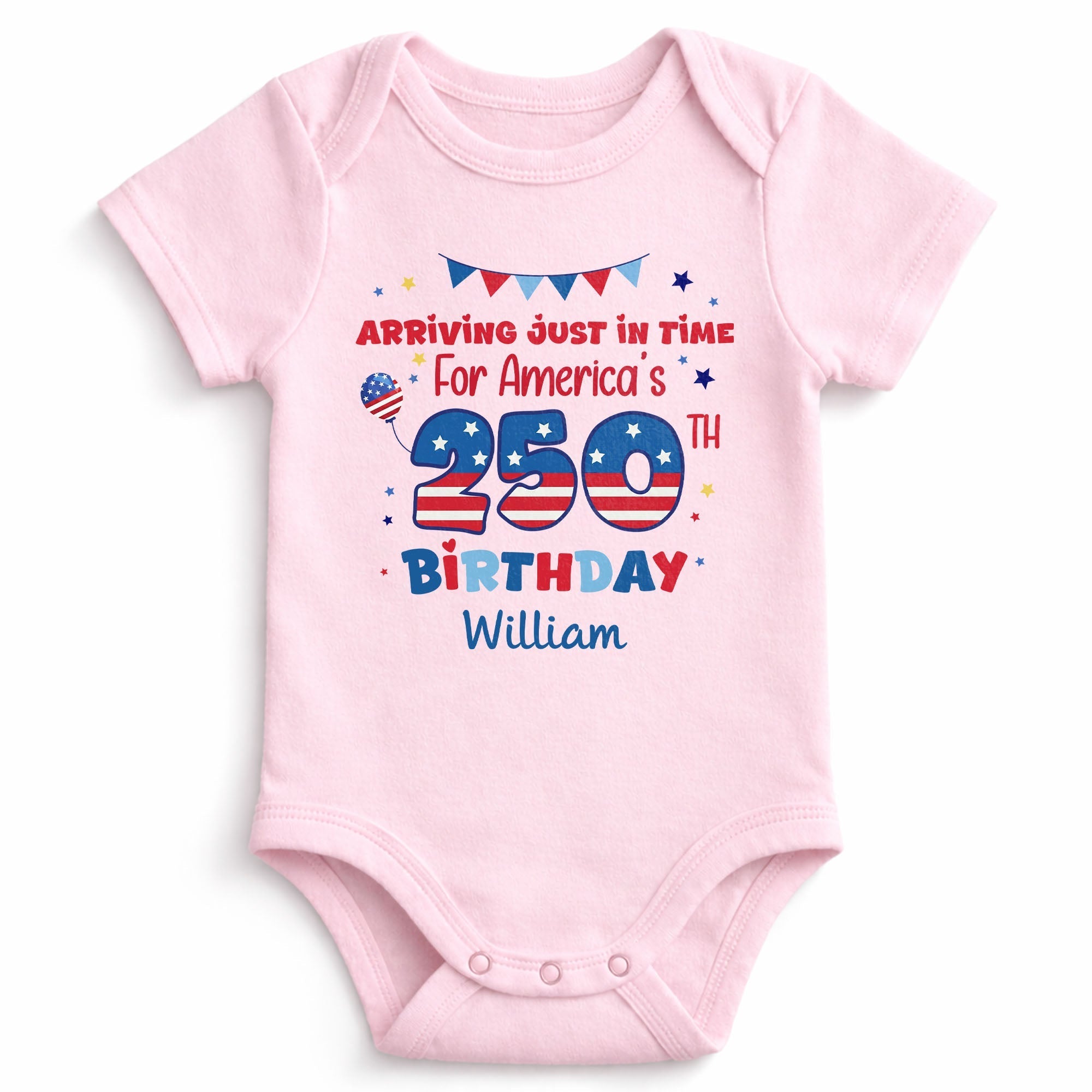 Personalized Baby Onesie Custom Name 4th of July Gift Idea