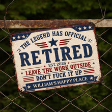 Load image into Gallery viewer, Personalized Metal Sign Custom Name Gift for Dad 4th of July
