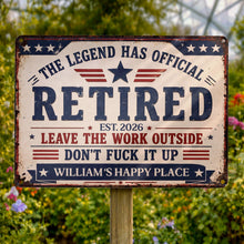 Load image into Gallery viewer, Personalized Metal Sign Custom Name Gift for Dad 4th of July
