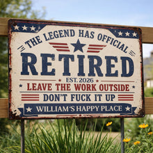 Load image into Gallery viewer, Personalized Metal Sign Custom Name Gift for Dad 4th of July
