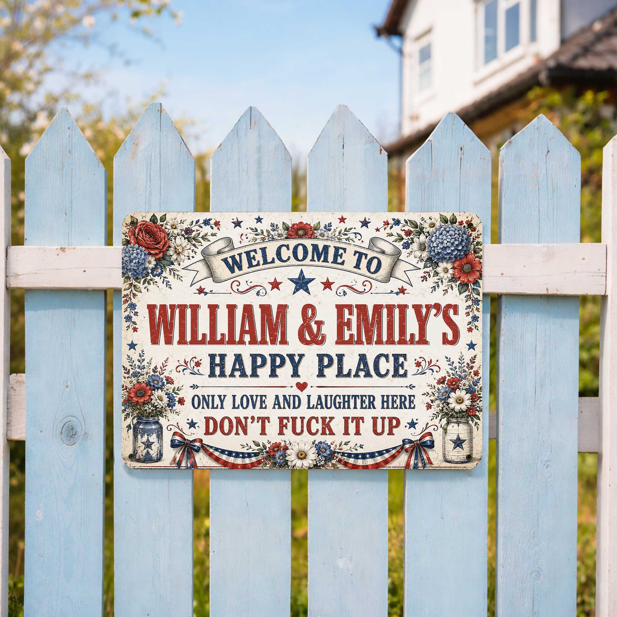 Personalized Metal Sign Custom Family Decor Gift for Home