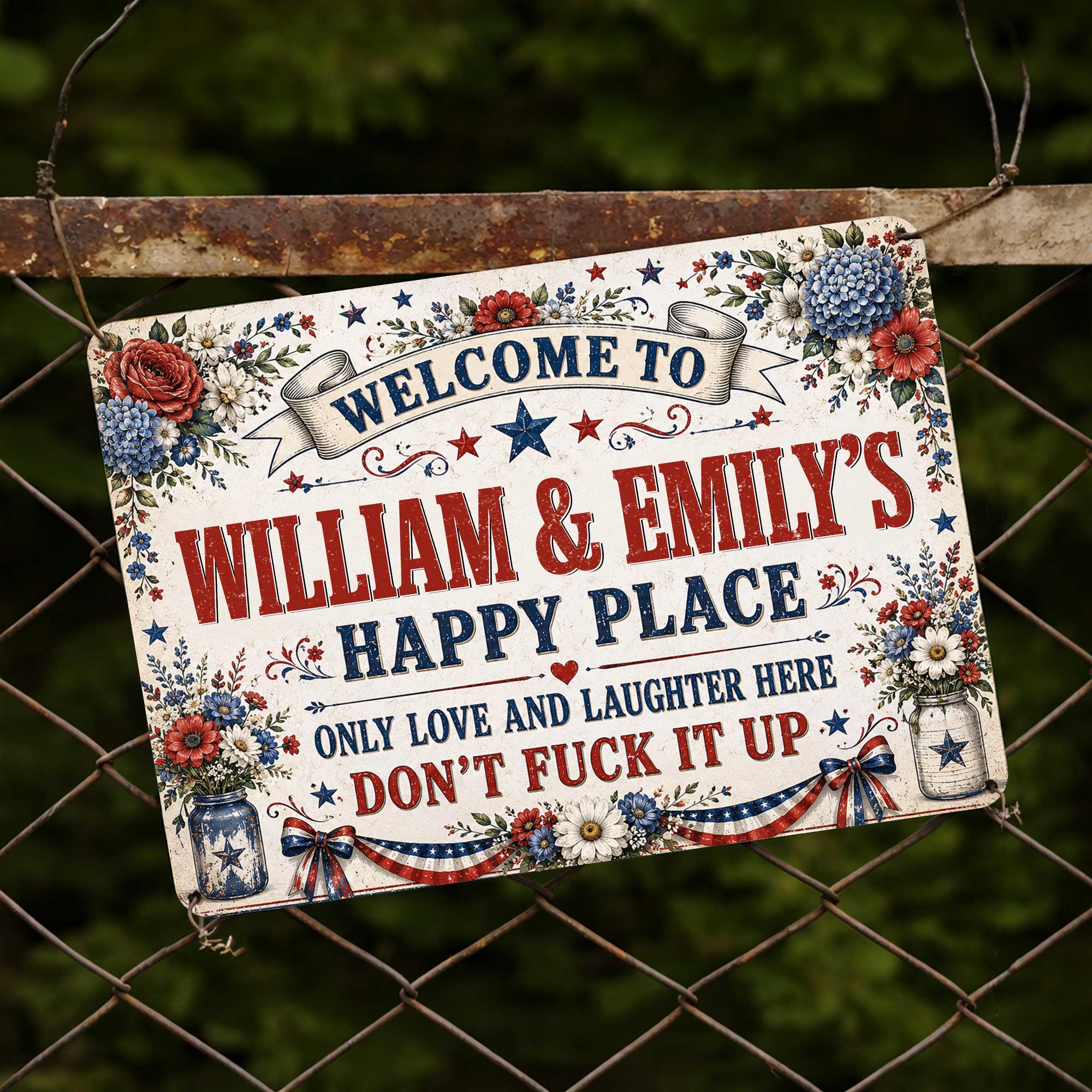 Personalized Metal Sign Custom Family Decor Gift for Home