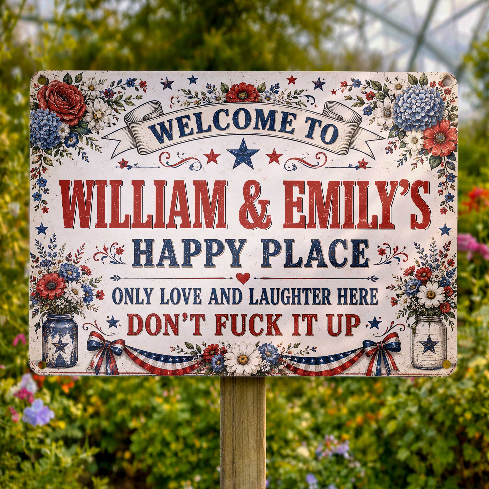 Personalized Metal Sign Custom Family Decor Gift for Home