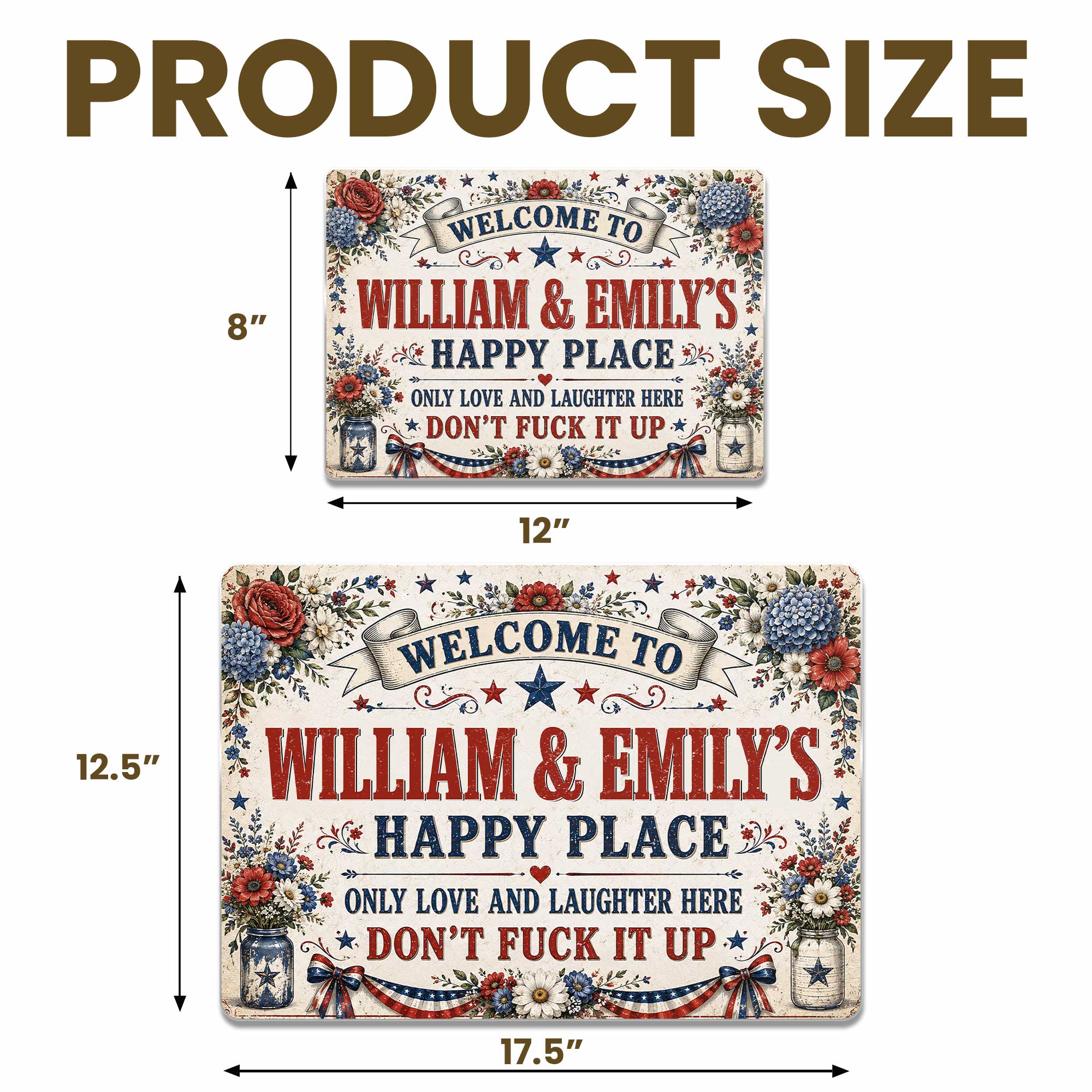 Personalized Metal Sign Custom Family Decor Gift for Home
