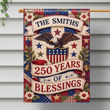 Load image into Gallery viewer, Personalized Double-Sided Garden Flag Custom Family Name 4th of July Gift
