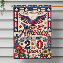 Load image into Gallery viewer, Personalized Double-Sided Garden Flag Custom Family Name USA | GradoCreations
