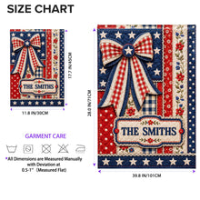 Load image into Gallery viewer, Personalized 4th of July Garden Flag Custom Family Name Gift
