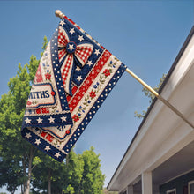Load image into Gallery viewer, Personalized 4th of July Garden Flag Custom Family Name Gift
