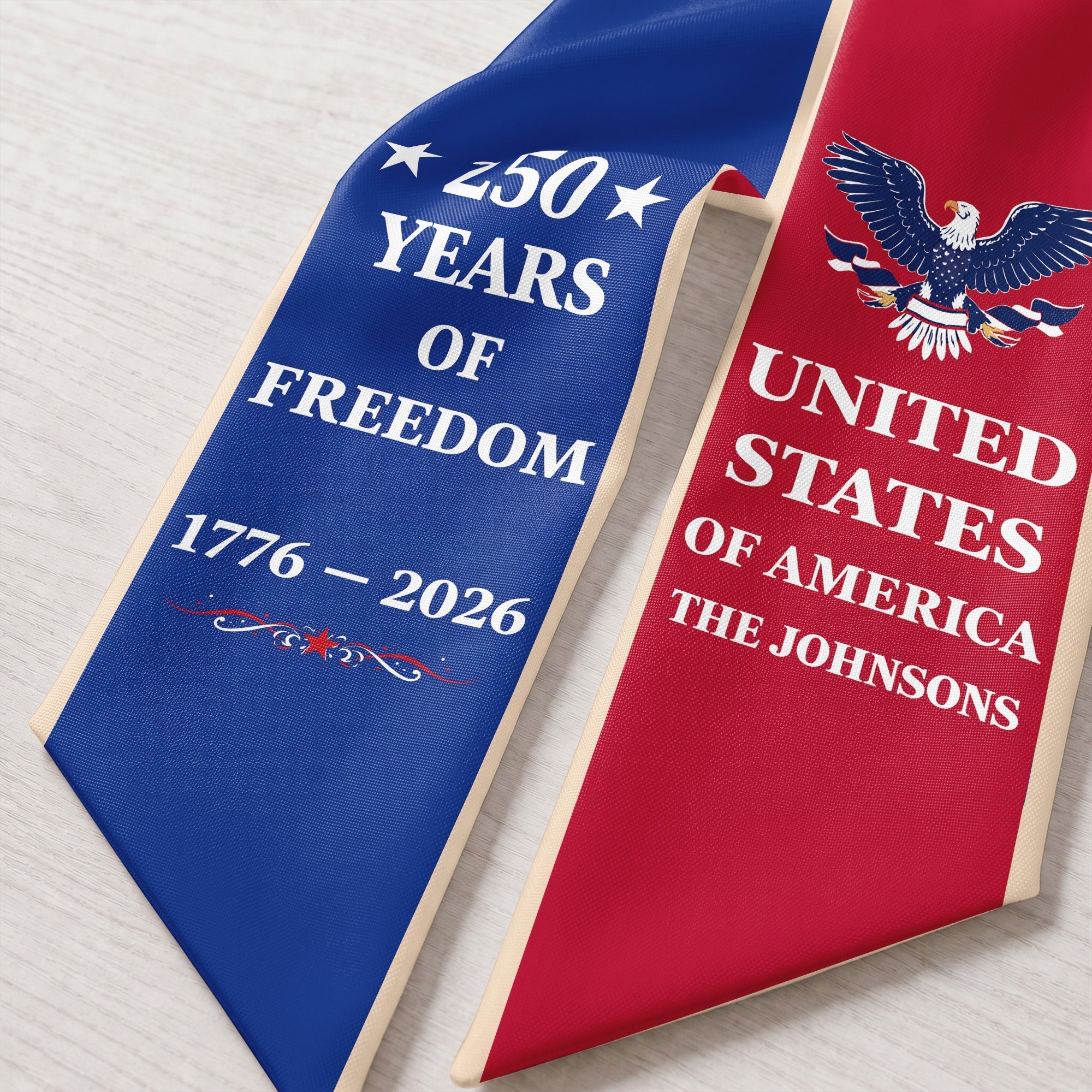 Personalized Patriotic Decorative Sash for 4th of July Party