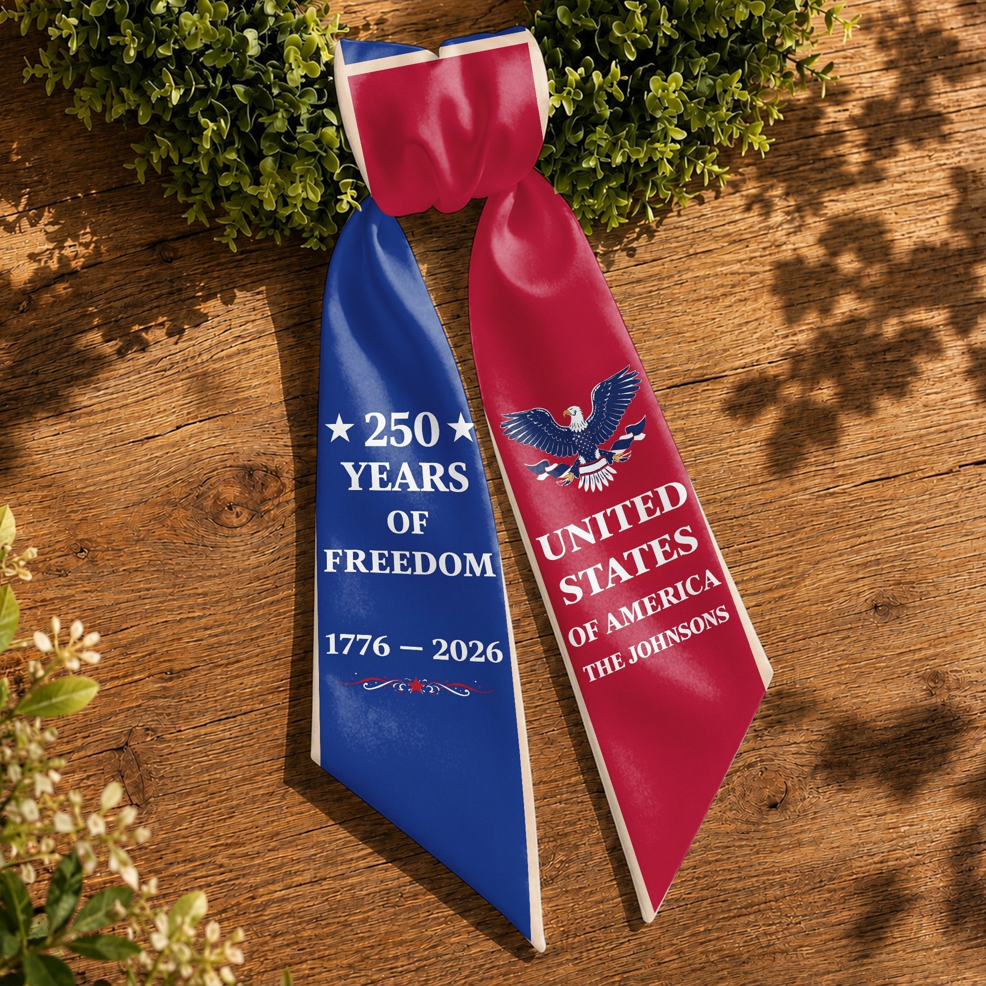 Personalized Patriotic Decorative Sash for 4th of July Party