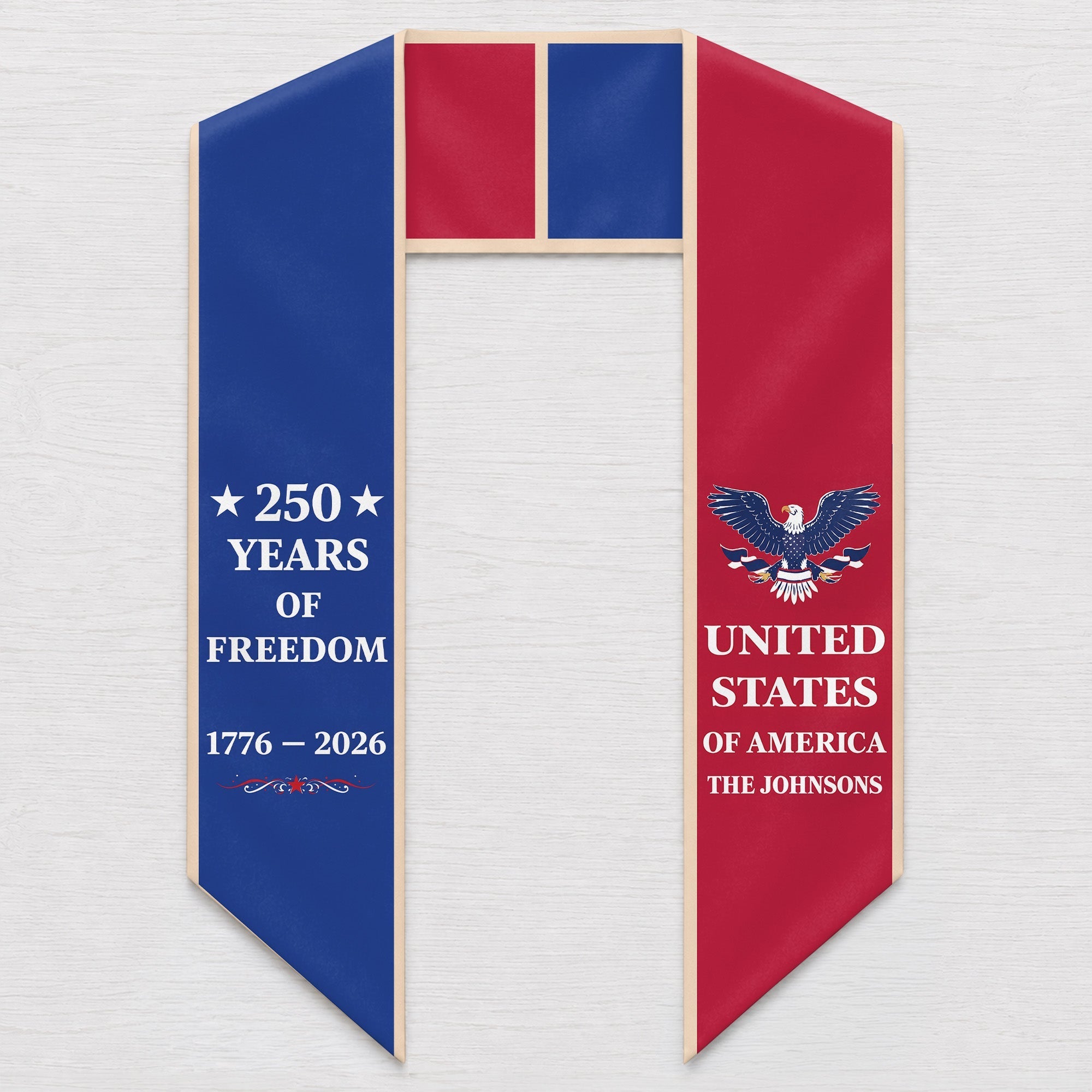 Personalized Patriotic Decorative Sash for 4th of July Party