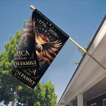 Load image into Gallery viewer, Personalized American Flag Garden Flag Custom Name 250th Anniversary Gift

