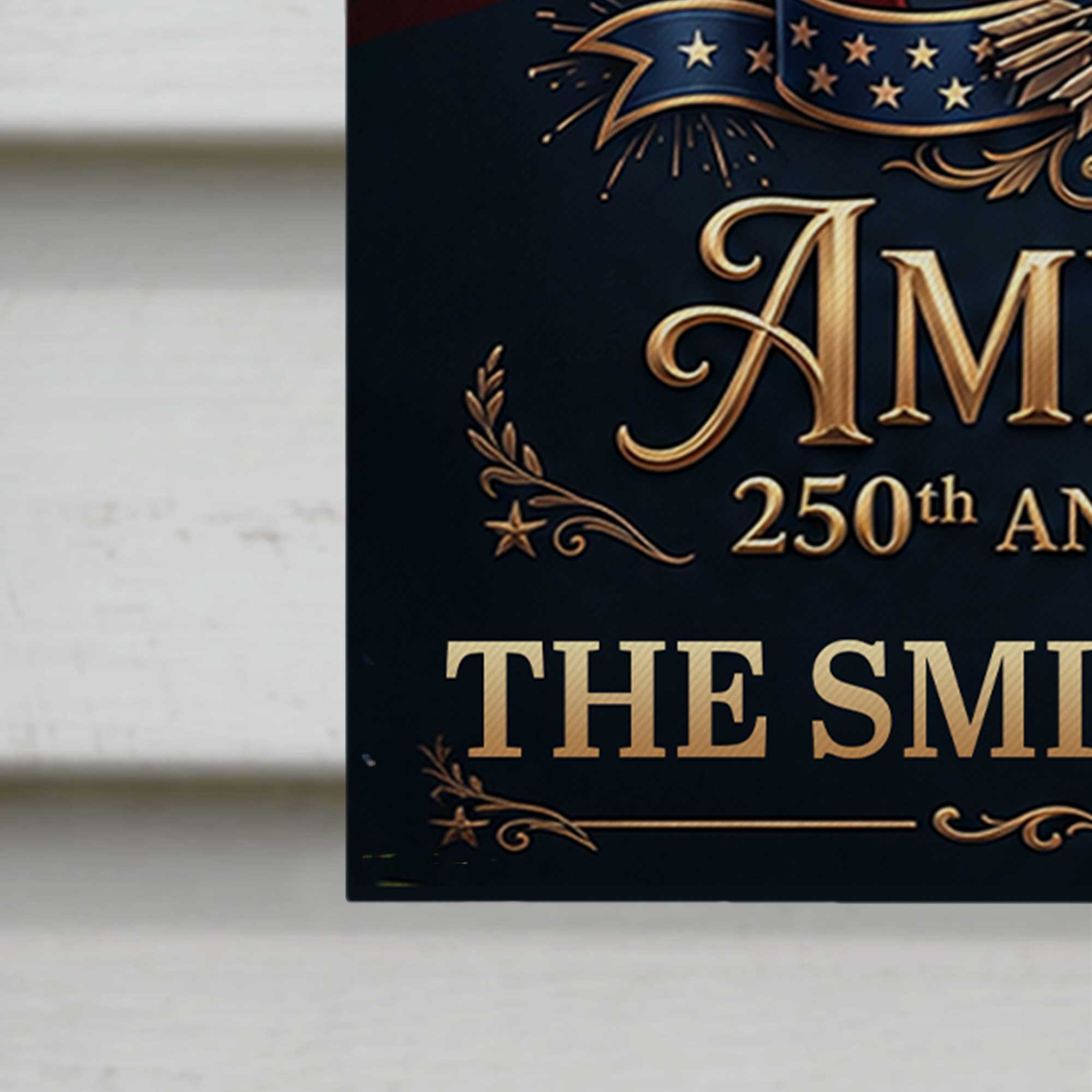 Personalized American Flag Garden Flag Custom Name 250th Anniversary Gift