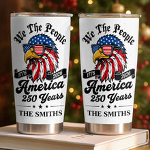 Load image into Gallery viewer, Personalized 20oz Stainless Steel Tumbler Custom Name Eagle Gift for Dad
