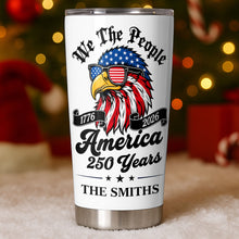 Load image into Gallery viewer, Personalized 20oz Stainless Steel Tumbler Custom Name Eagle Gift for Dad

