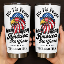 Load image into Gallery viewer, Personalized 20oz Stainless Steel Tumbler Custom Name Eagle Gift for Dad
