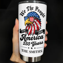 Load image into Gallery viewer, Personalized 20oz Stainless Steel Tumbler Custom Name Eagle Gift for Dad
