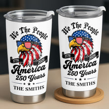 Load image into Gallery viewer, Personalized 20oz Stainless Steel Tumbler Custom Name Eagle Gift for Dad
